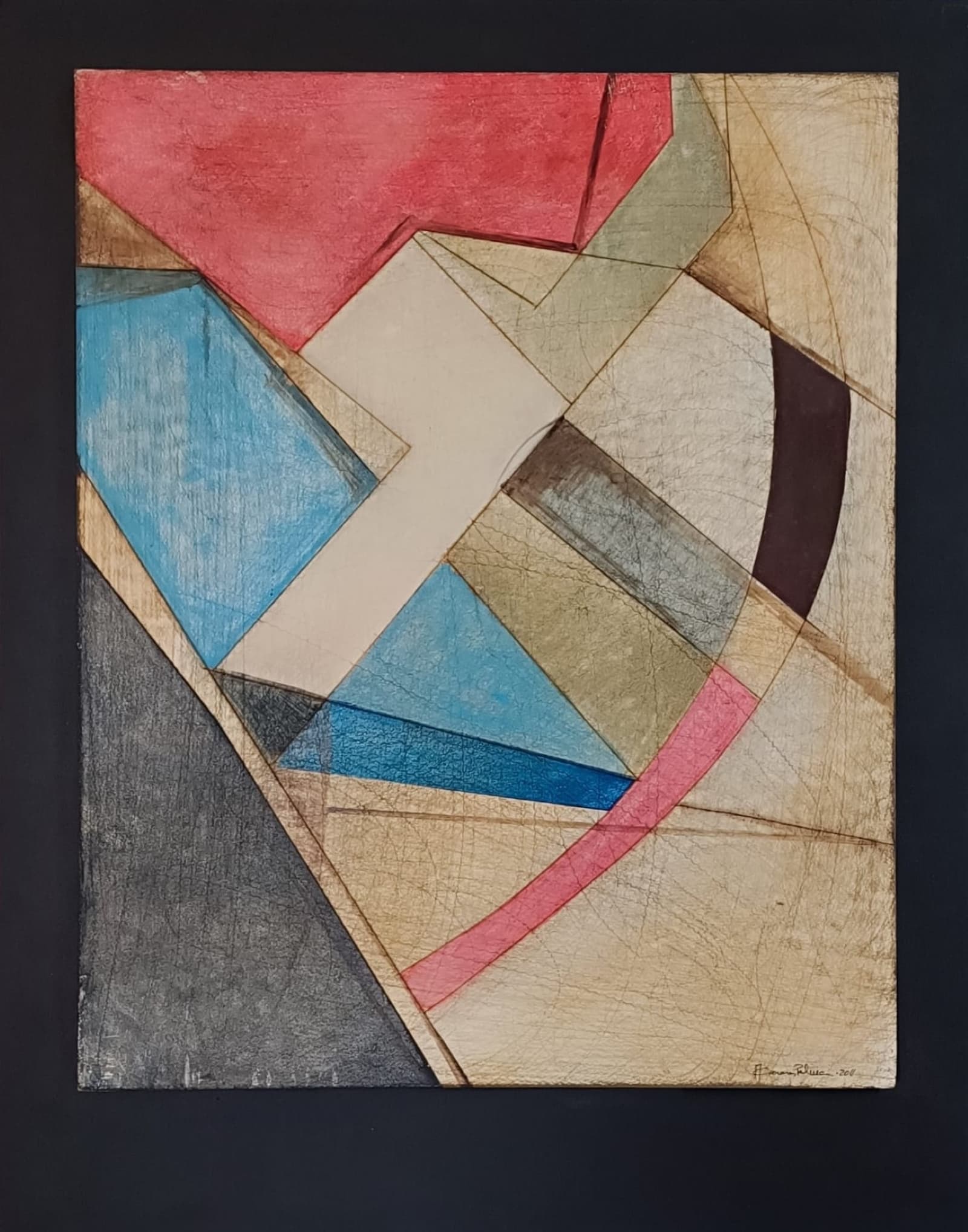 Obra abstracta Passau Cuadro 4 por Antonio Casares Palma