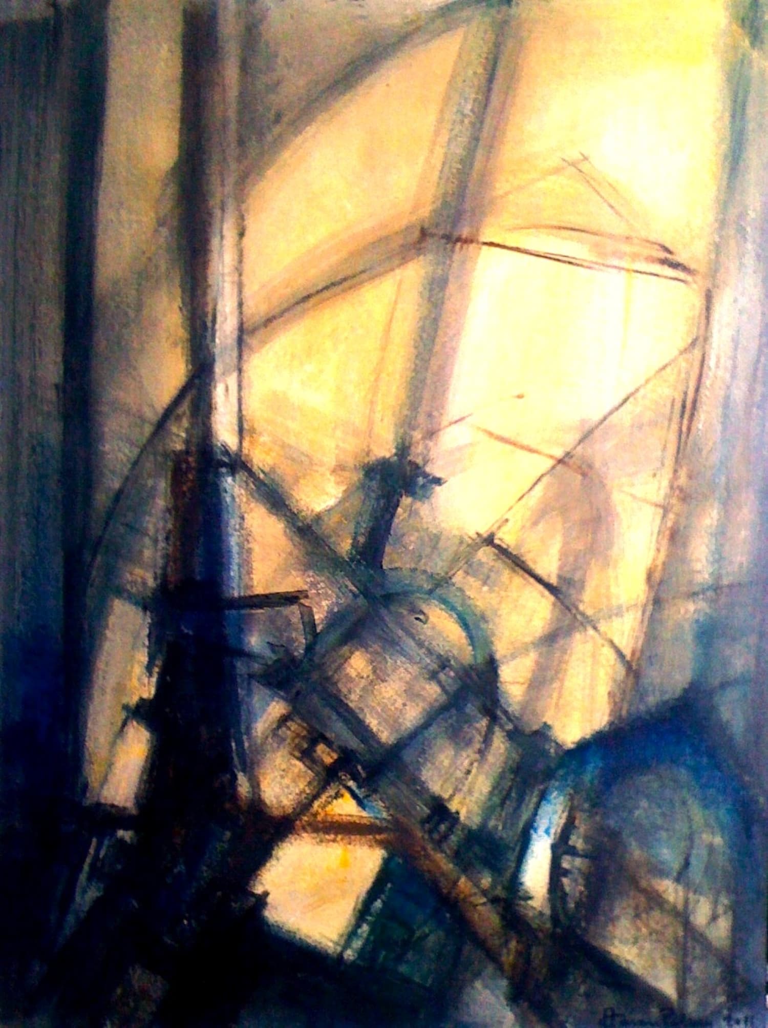 Obra abstracta Passau Cuadro 5 por Antonio Casares Palma
