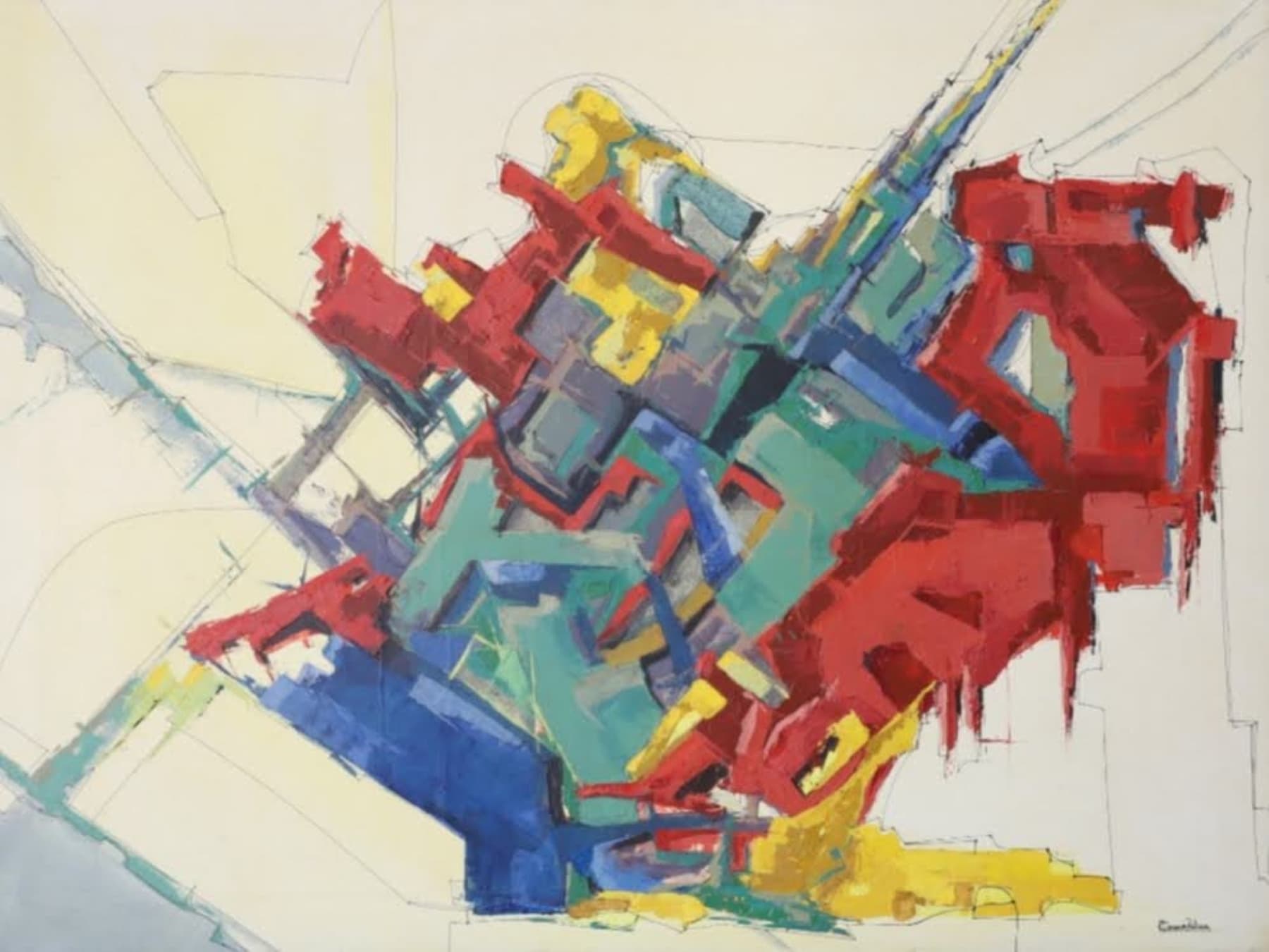 Obra abstracta Fragmento I por Antonio Casares Palma