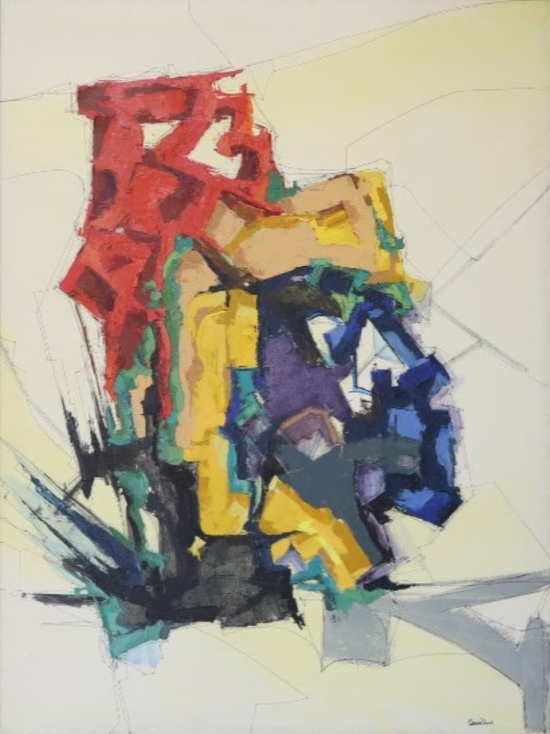 Obra abstracta Fragmento II por Antonio Casares Palma