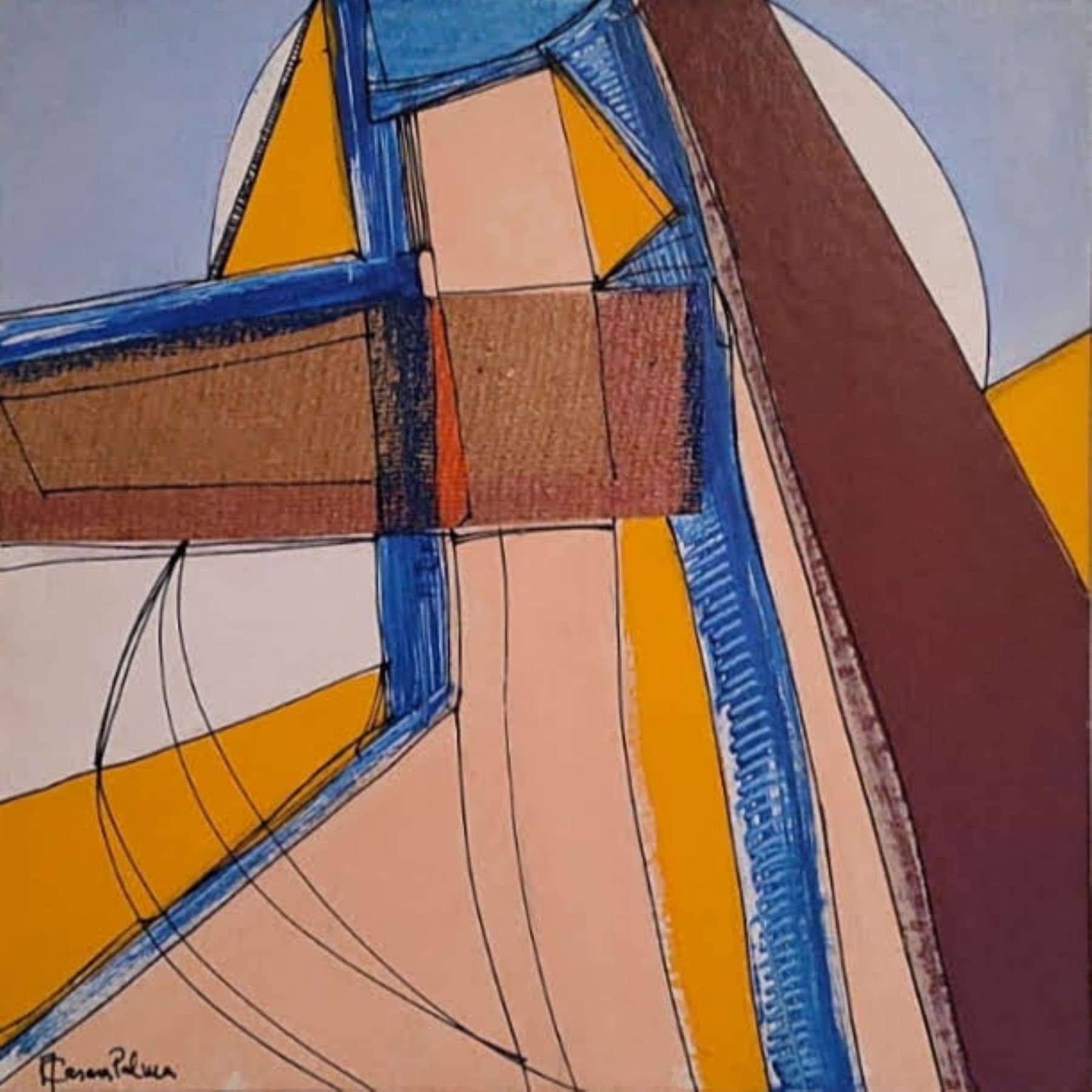 Obra abstracta Ref M-17 Mixta sobre tela por Antonio Casares Palma