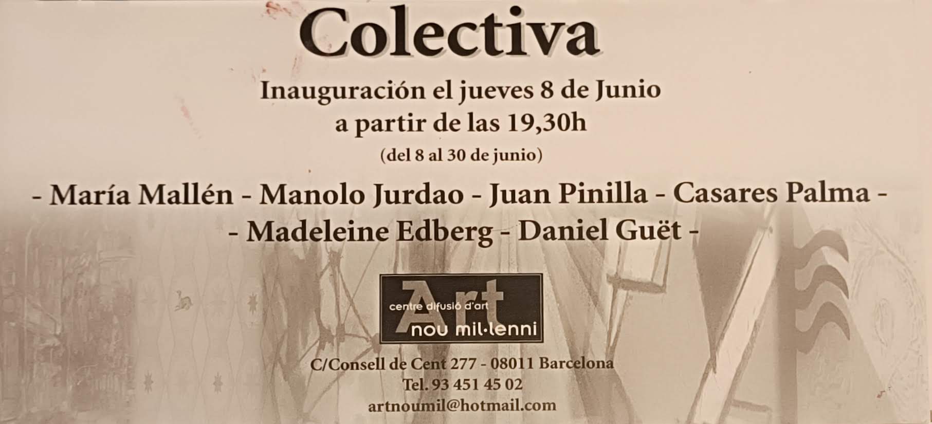 ARCHIVO: Exposición Colectiva en Galería Arte Nou Mil·lenni (Barcelona)